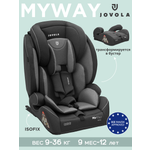 Автокресло JOVOLA MyWay темно-серый-светло-серый Isofix 1/2/3 (9-36 кг) серый