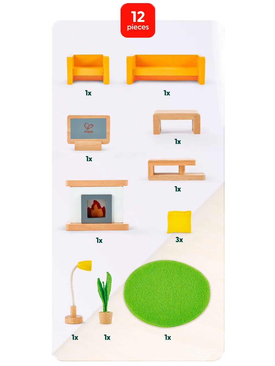 Аксессуар для кукол Hape комплект мебели E3452_HP - фото 6