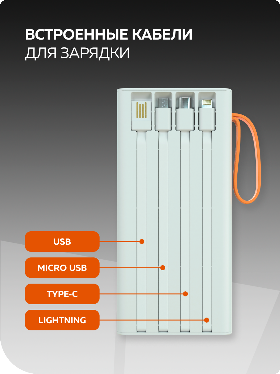 Внешний аккумулятор More Choice PB22-10 White - фото 4