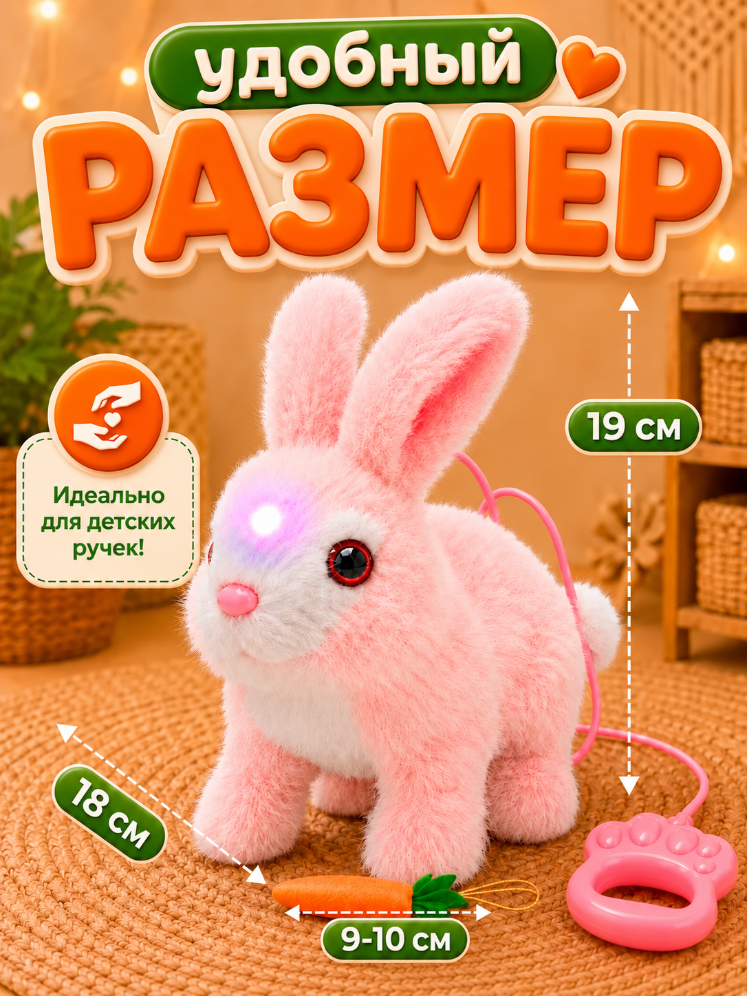 Мягкая игрушка FAVORITSTAR DESIGN Зайчик - фото 6