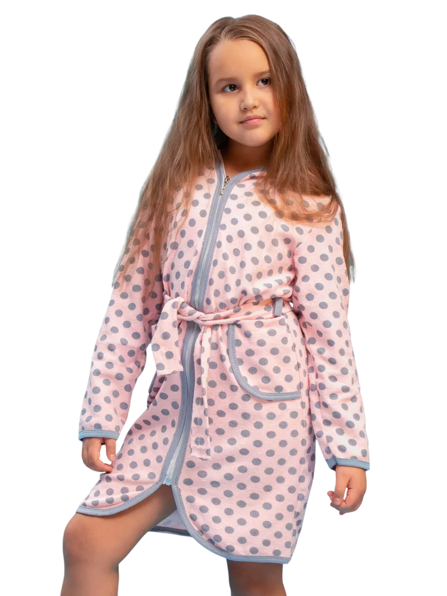 Халат TOTEMFOX 831М5F/горох на розовом - фото 1