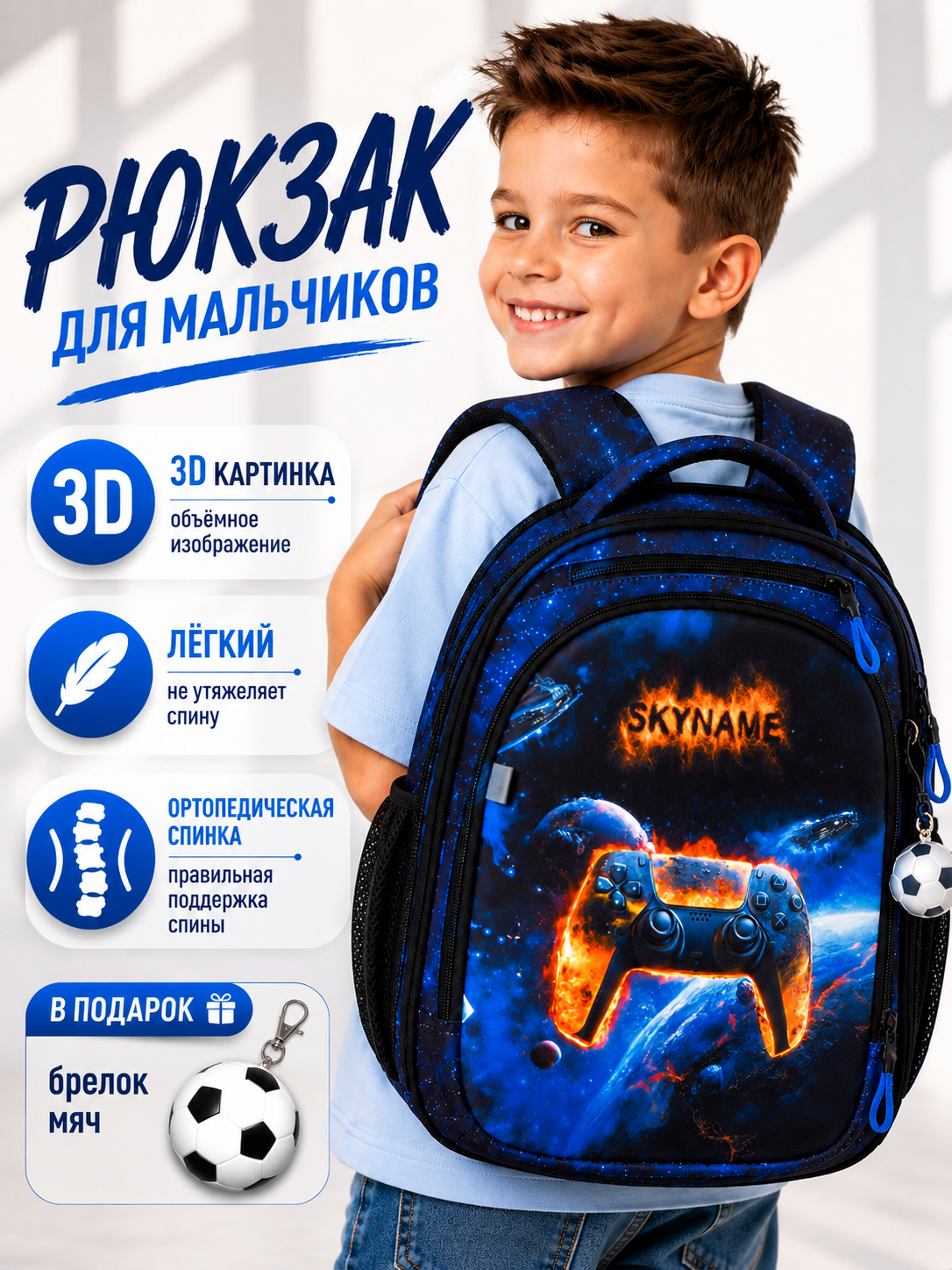 Рюкзак SkyName для мальчика 8 в 1 - фото 2
