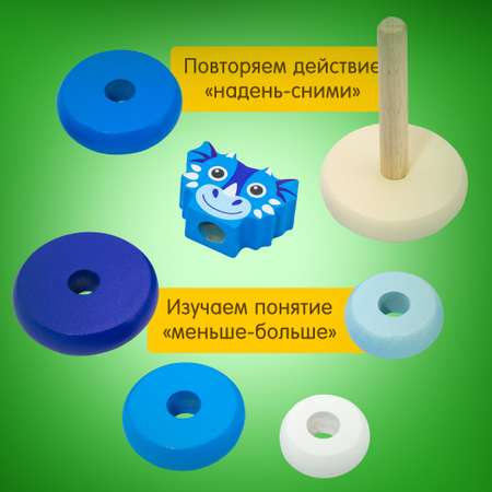 Игрушка Alatoys пирамидка Монтессори