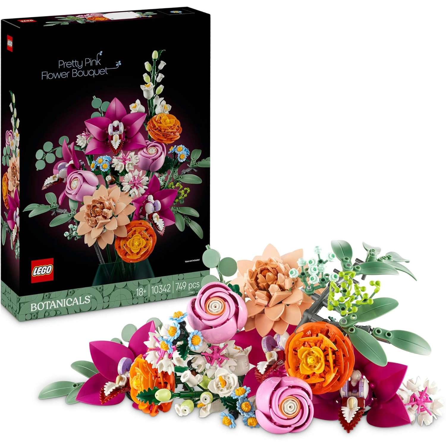 Конструктор LEGO Botanicals Букет розовых цветов - фото 1