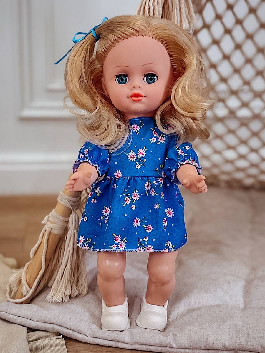 Кукла классическая СТРАНА КУКОЛ большая говорящая в платье высота 40 см 23-06.3 - фото 9