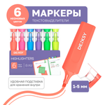 Текстовыделители DENKSY 6 цв.