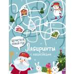 Книга Стрекозa Лабиринты с наклейками Здравствуй Новый год!