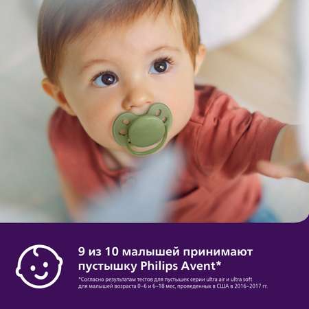 Пустышка Philips Avent силикон анатомическая от 18 мес. 2 шт.