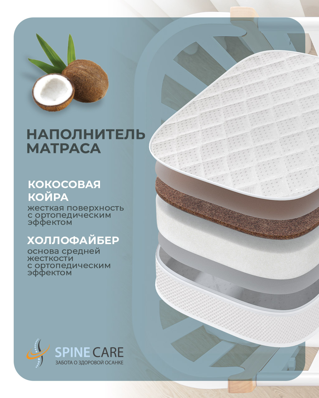 Матрас ШВЕТЕКС Матрас Ортик лайт малый 85х60 - фото 2