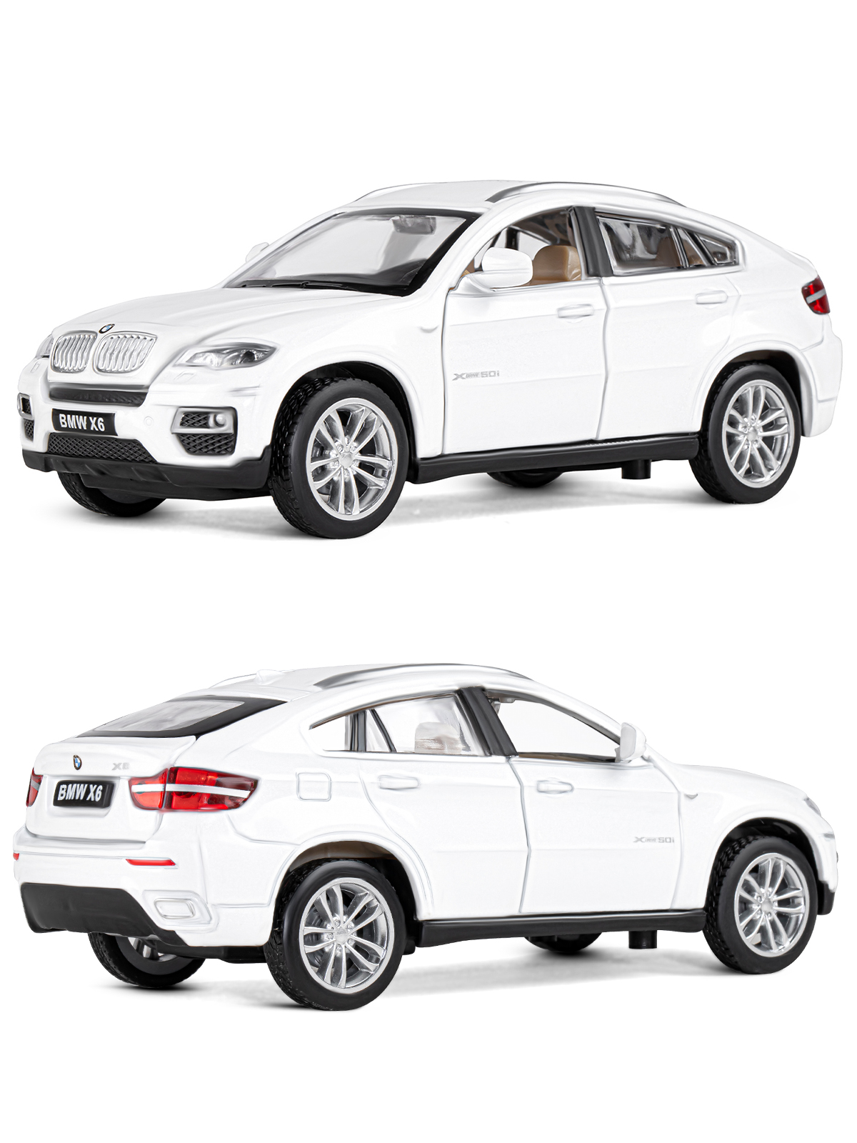 Внедорожник АВТОпанорама BMW X6 1:32 JB1251295 - фото 7