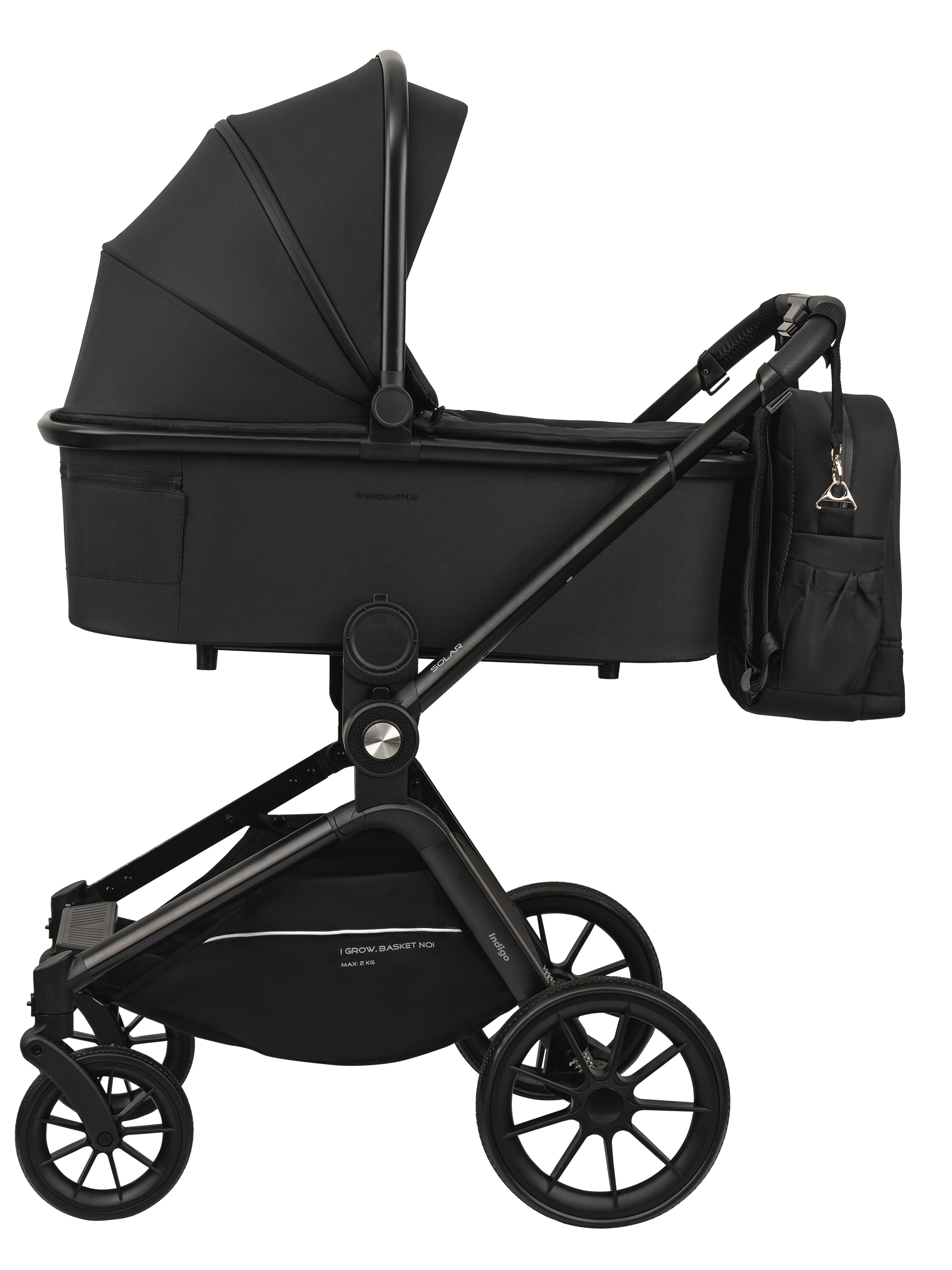 Коляска 3в1 Indigo Solar черный - фото 4