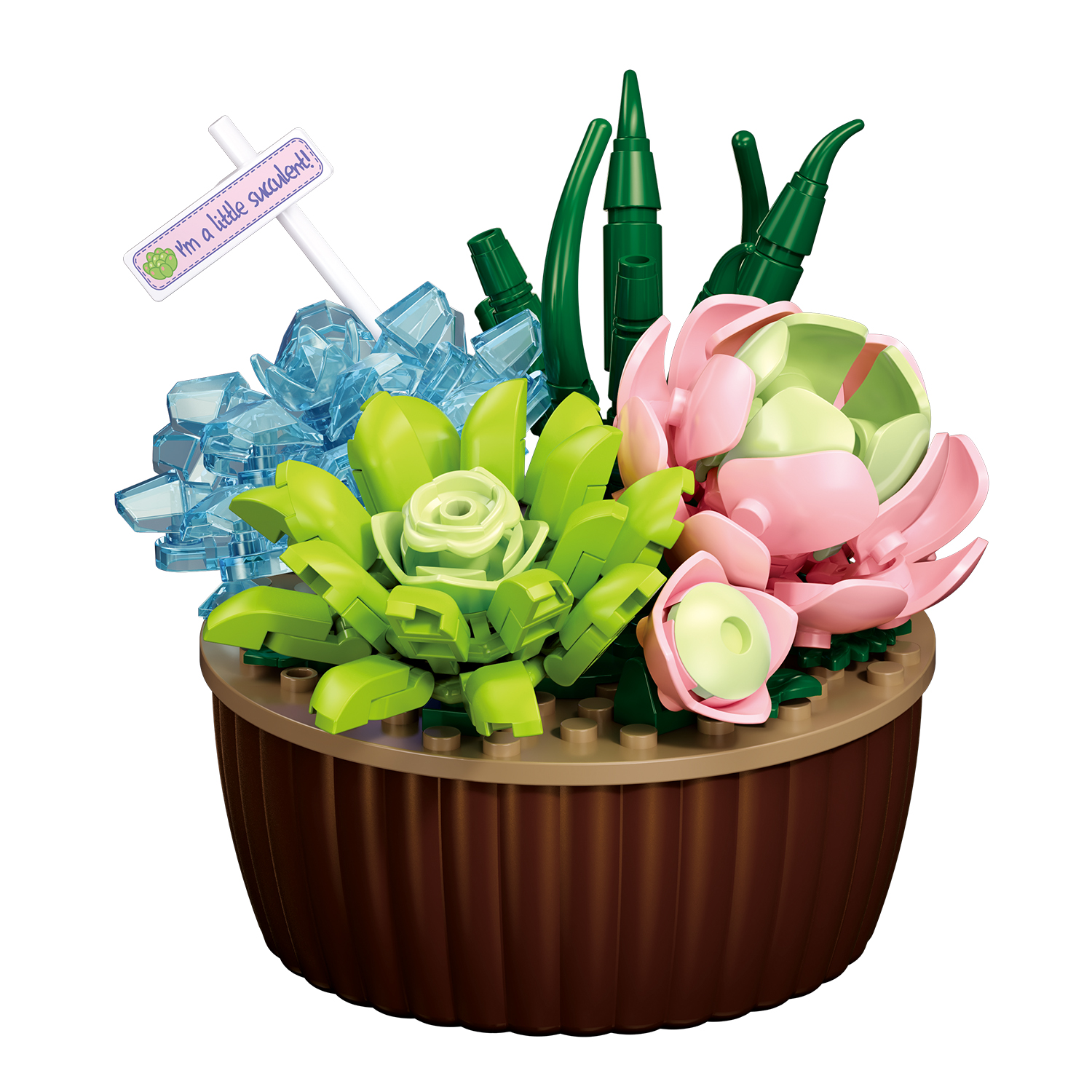 Конструктор SLUBAN Зеленые суккуленты - фото 1