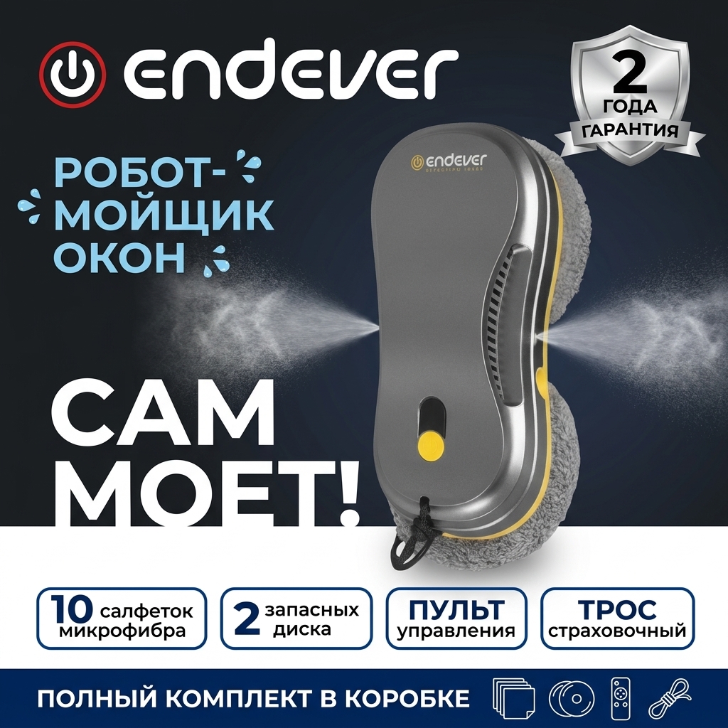 Изображение товара Робот-мойщик окон ENDEVER SkyClean 104 автоматическая очистка стекол