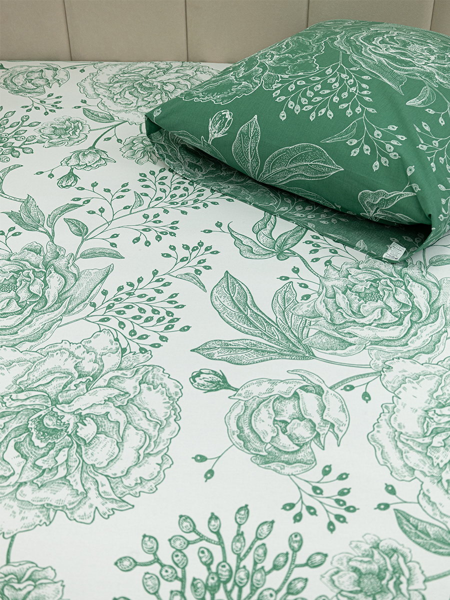 Комплект постельного белья BRAVO поплин Розалинд евро 4 предм. - фото 7