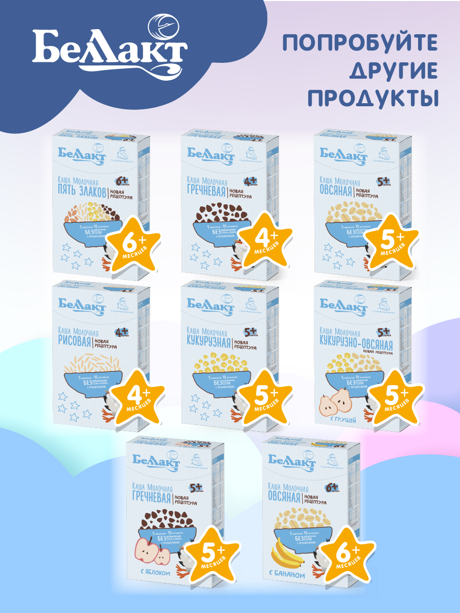 Каша молочная сухая Беллакт мультизлаковая с черной смородиной с пребиотиком 250г Х2 - фото 6