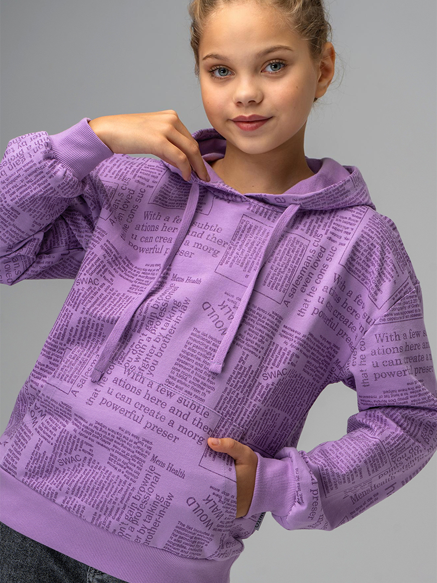 Худи BONITO KIDS SS6073сиреневый - фото 1