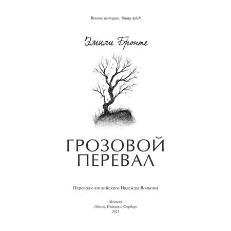 Книга МИФ Грозовой перевал Вечные истории Young Adult