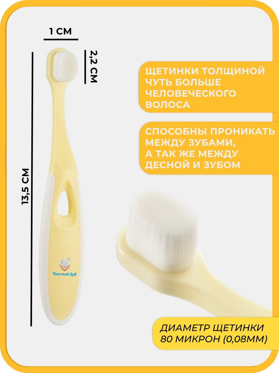 Зубная щетка классическая Чистый Зуб от 0 лет 1 шт. - фото 5