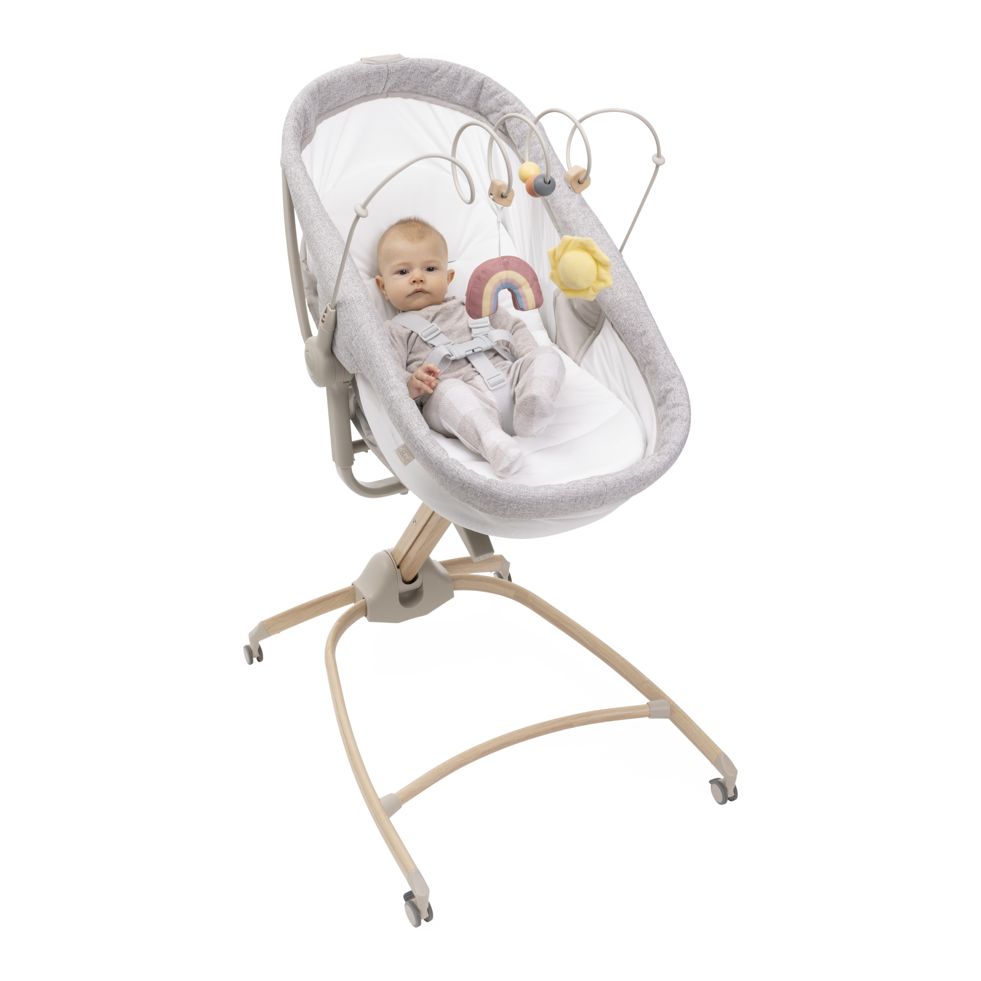 Детская кроватка Chicco Baby Hug Armonia 4в1 с рождения до 3 лет Scandinavian овальная, без маятника (бежевый) - фото 16