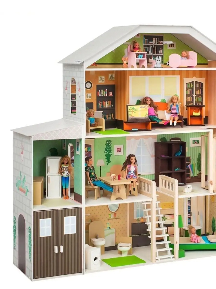 Домик для кукол PAREMO 124 см с мебелью PD318-21 - фото 13