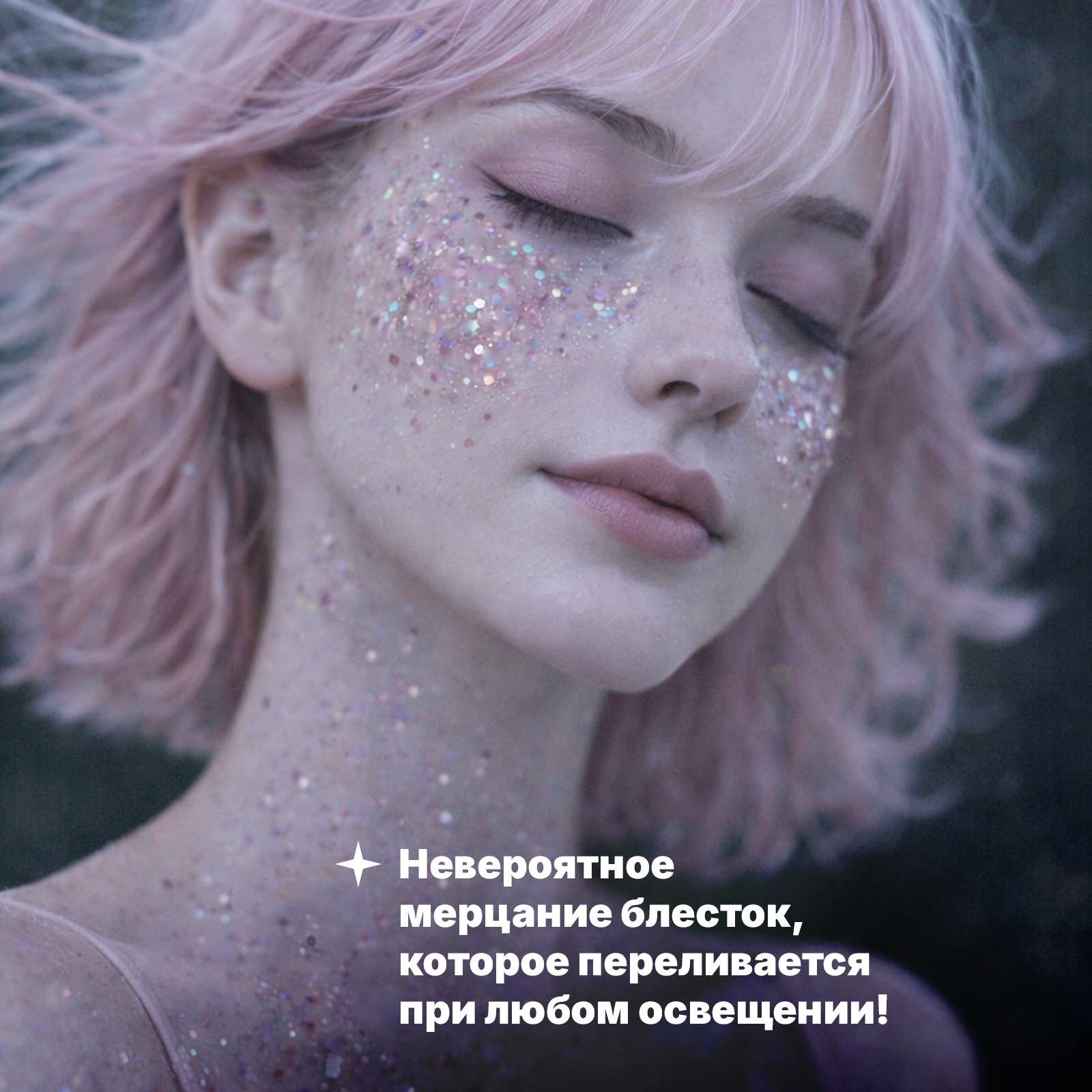 Глиттер шиммер для тела ХОББИЛАБ Заколдованный сад 30 г - фото 3