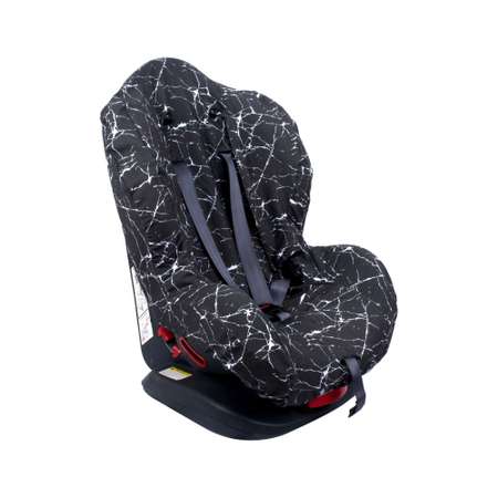 Чехол для автокресла SEVIBEBE из 100% хлопка черно-серый мрамор
