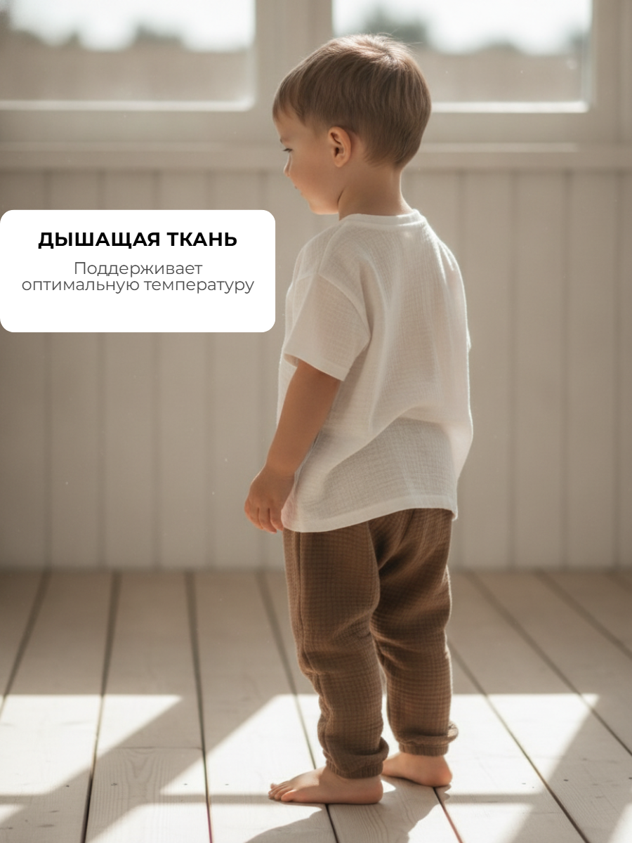Брюки КВАРК лук штаны муслин - фото 11