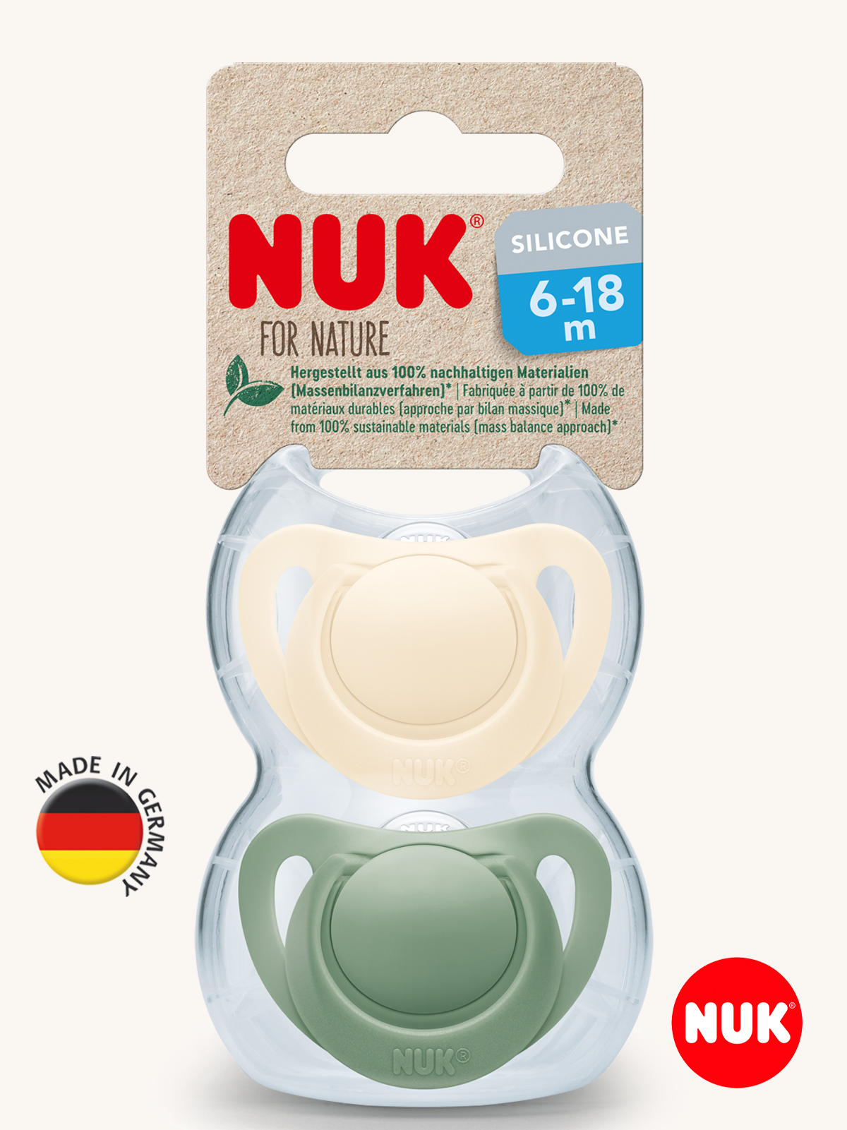 Пустышка Nuk силикон ортодонтическая от 6 мес. 2 шт. - фото 1