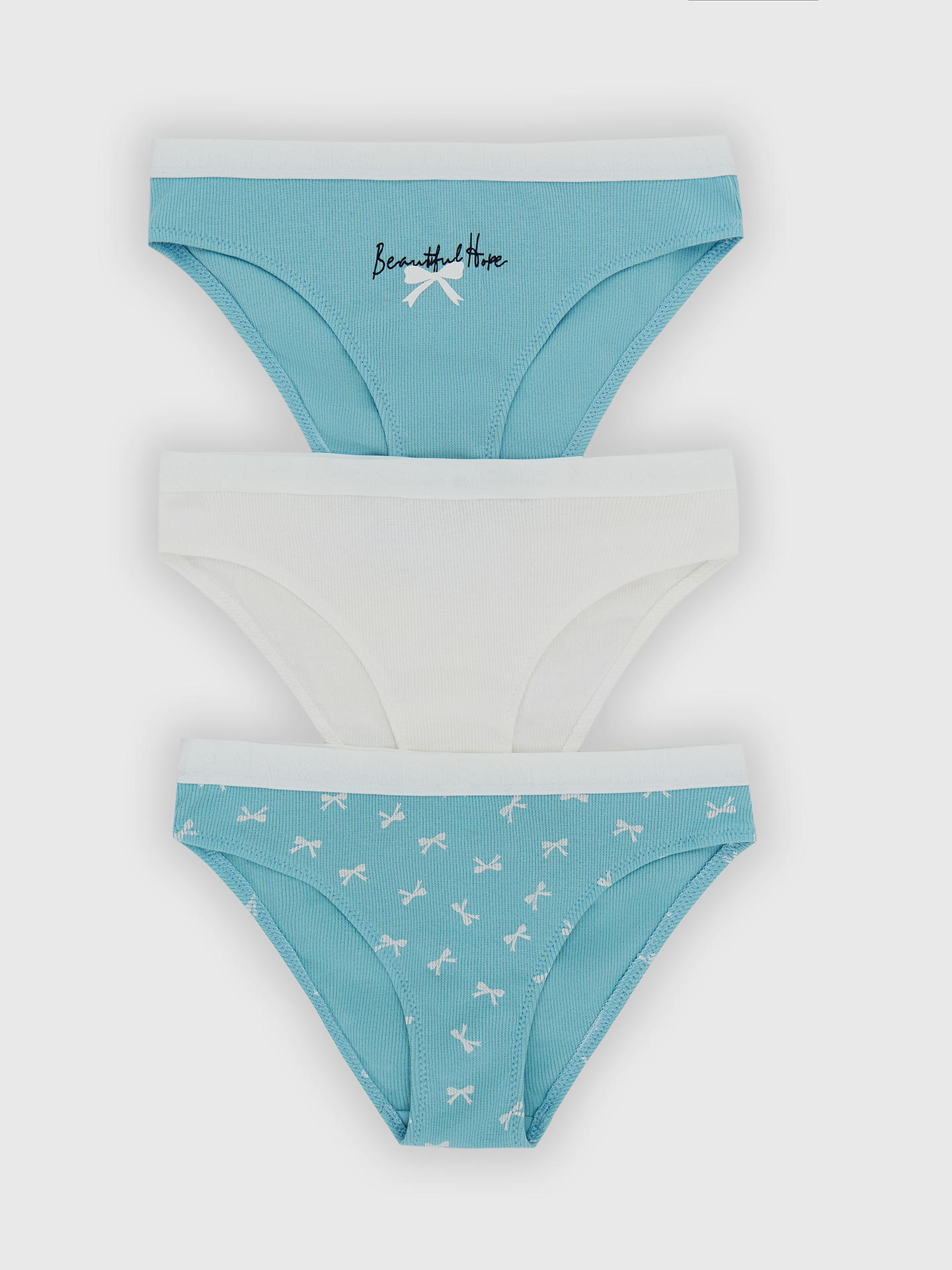 Трусы 3 шт Mark Formelle (Марк Формэль) 417753-3/голубой +печать1 - фото 1