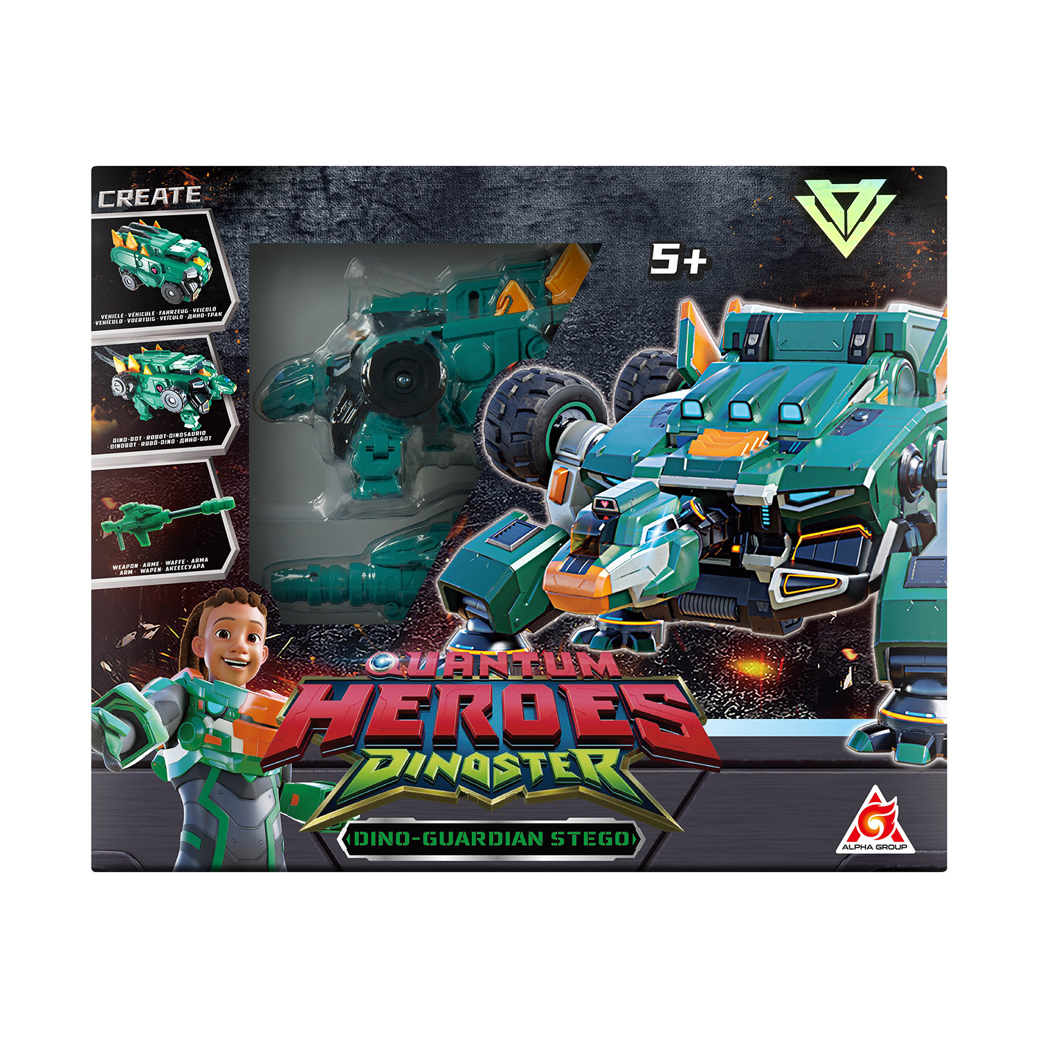 Игровой набор Dinoster 4-в-1 Дино-бот Стего Гардиан - фото 4