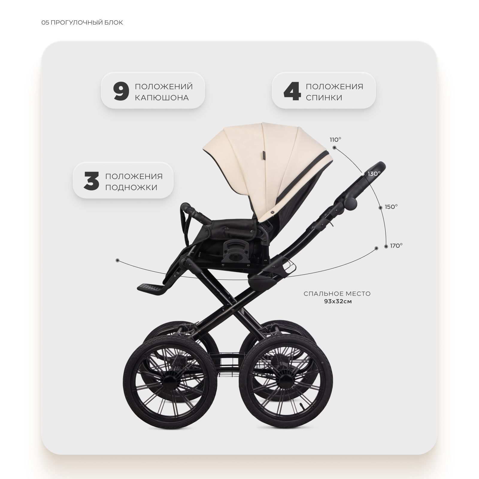 Коляска 2в1 Riko Basic Montana X Ecco Prestige бежевый - фото 5