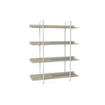Стеллаж WoodSteel В стиле Лофт Chicago 146х120х35 см. Белый