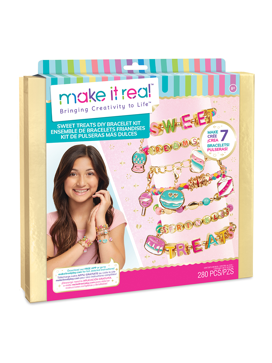 Набор для творчества Make it Real плетение Браслеты Сладкое угощение - фото 11