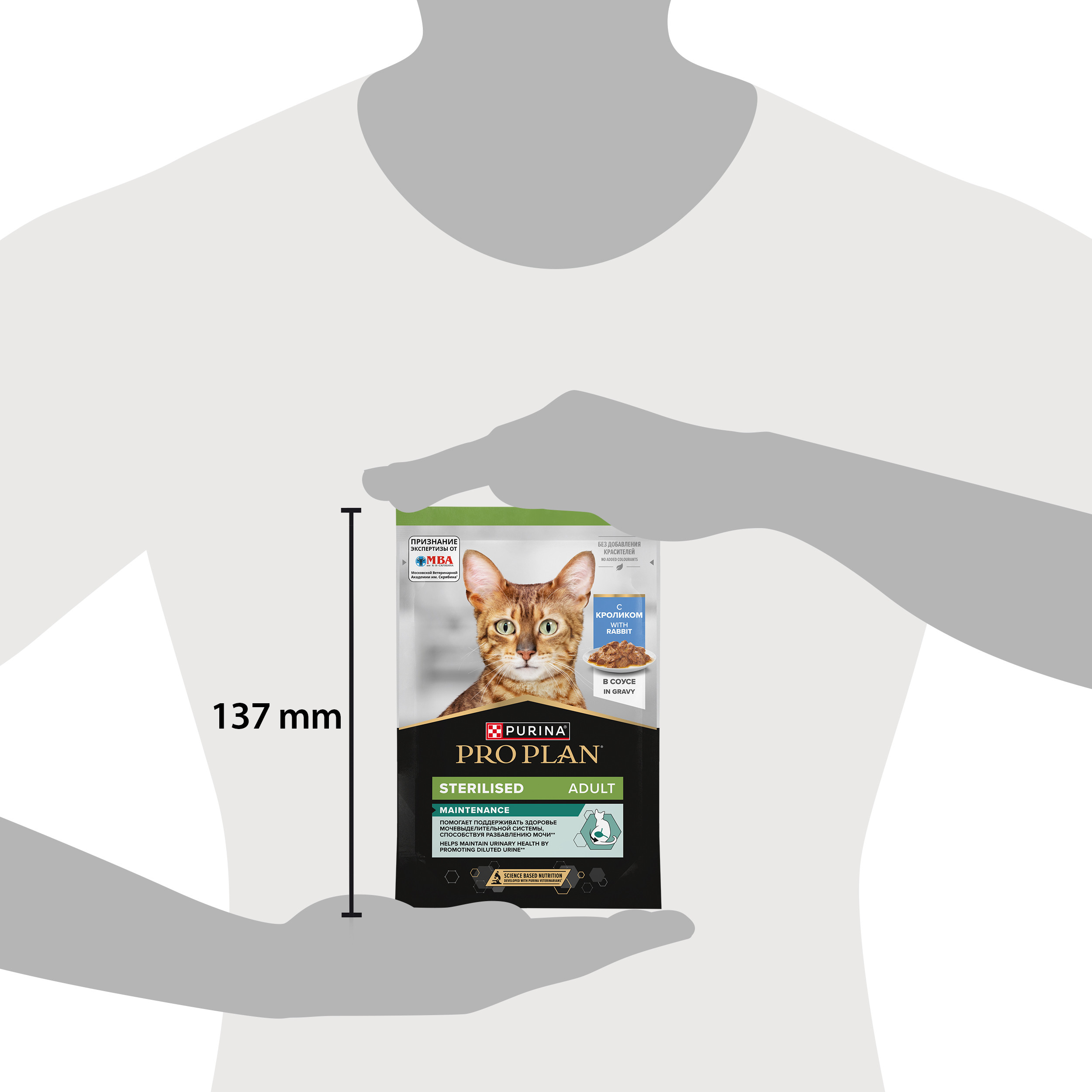 Корм влажный для кошек PRO PLAN MAINTENANCE 85г с кроликом в соусе для стерилизованных - фото 11