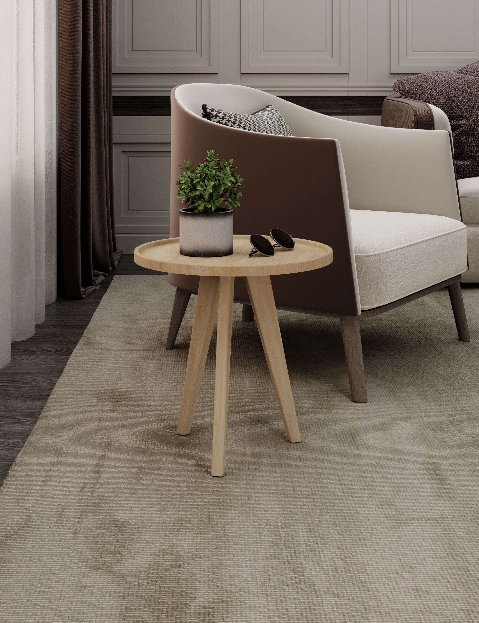 Стол журнальный SLINE Полли дуб янтарный - фото 5