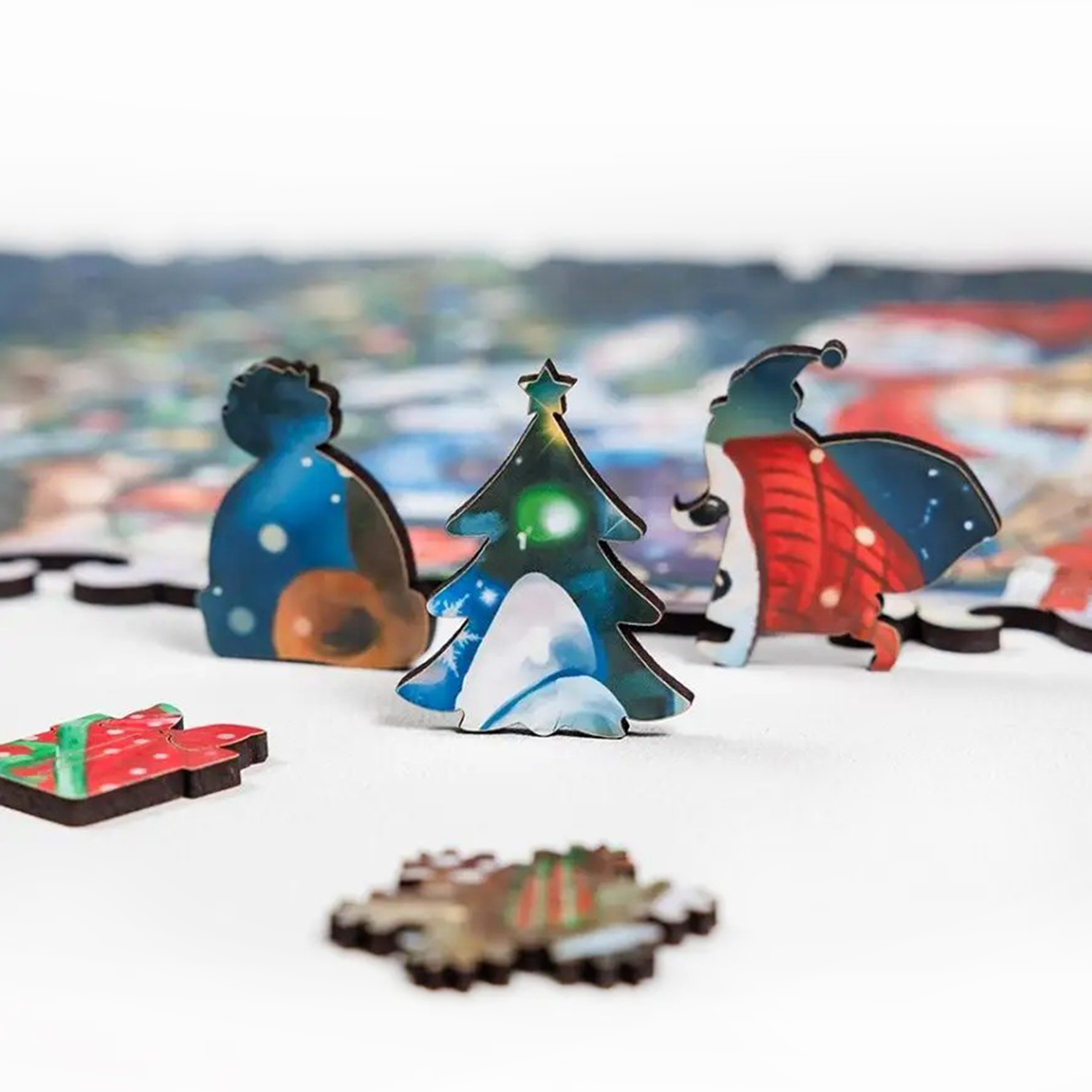 Пазл 1TOY Новый год в лесу деревянный - фото 2