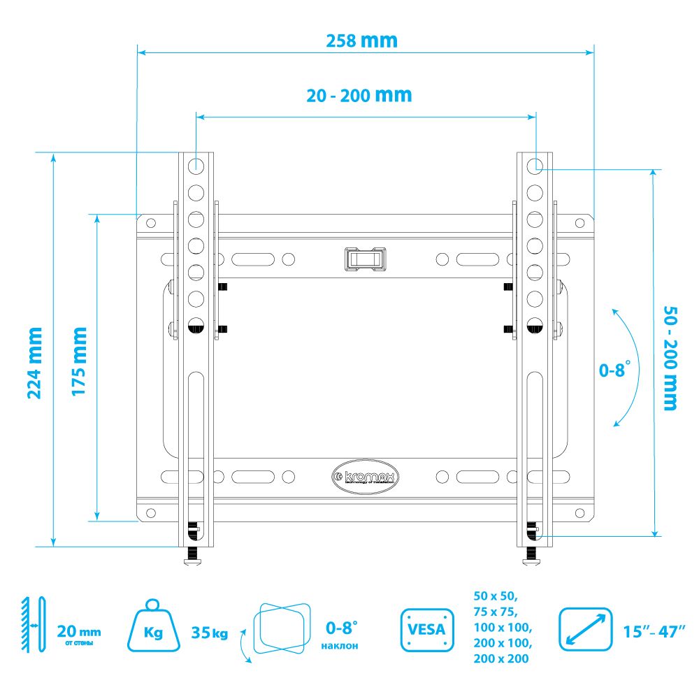 Кронштейн KROMAX IDEAL-5w - фото 6