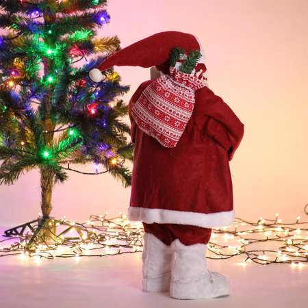Фигура декоративная BABY STYLE Дед Мороз красный с лыжами 80 см