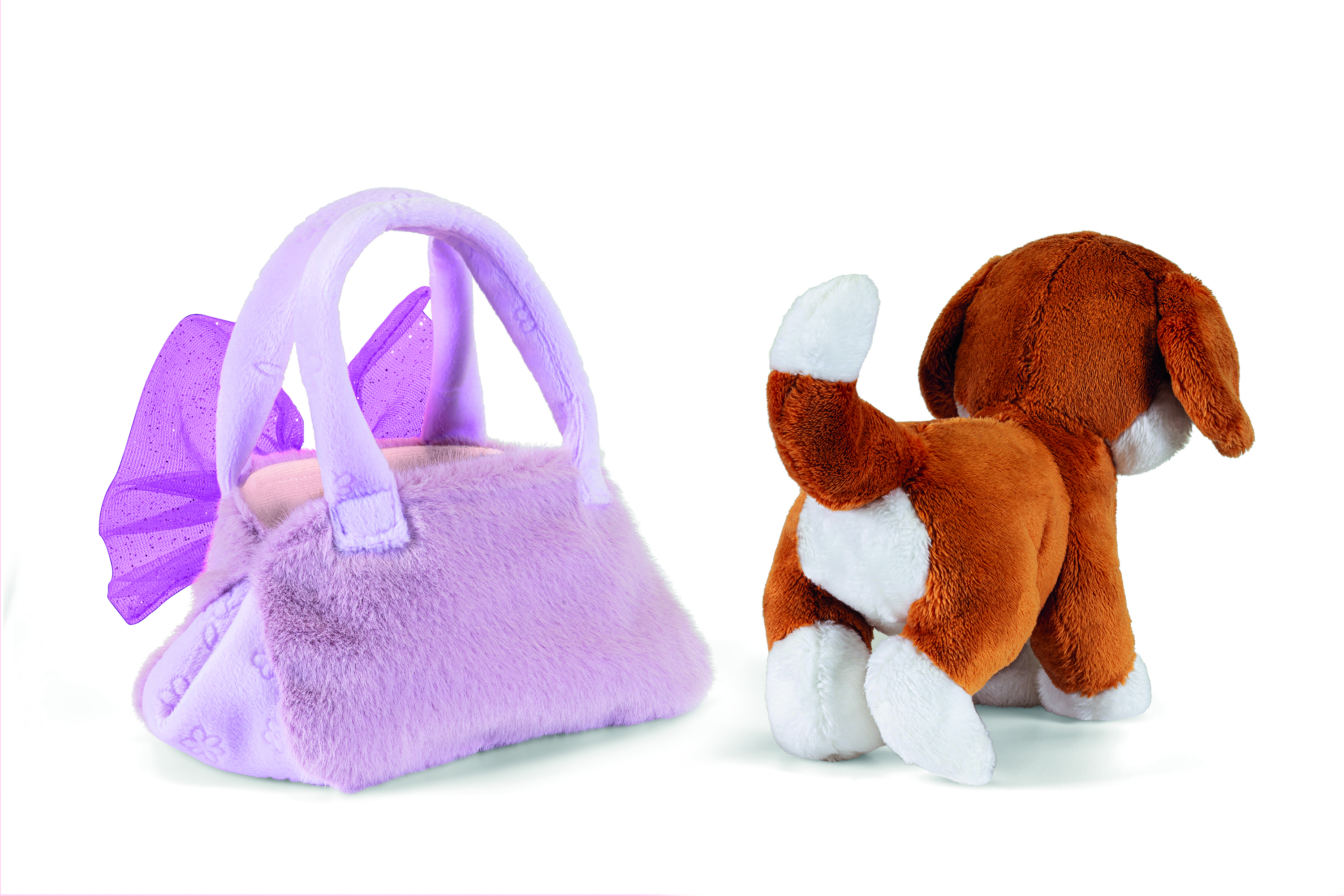 Мягкая игрушка Trudi Щенок с сумочкой с бантом 20см - фото 3