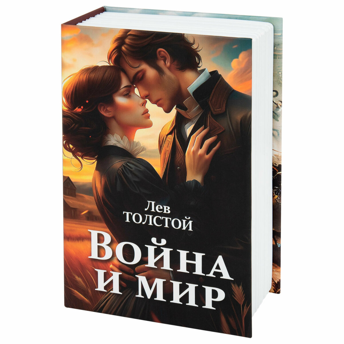Сейф книга Brauberg шкатулка тайник для денег и документов Война и мир с замком и ключом - фото 10