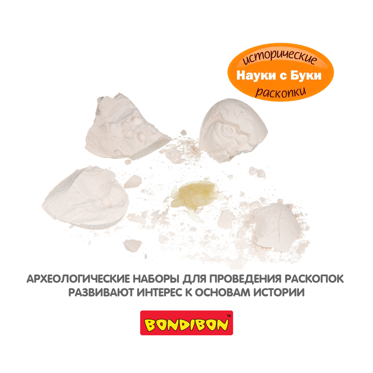 Набор для раскопок Bondibon палеонтология: Яйцо черепахи - фото 9