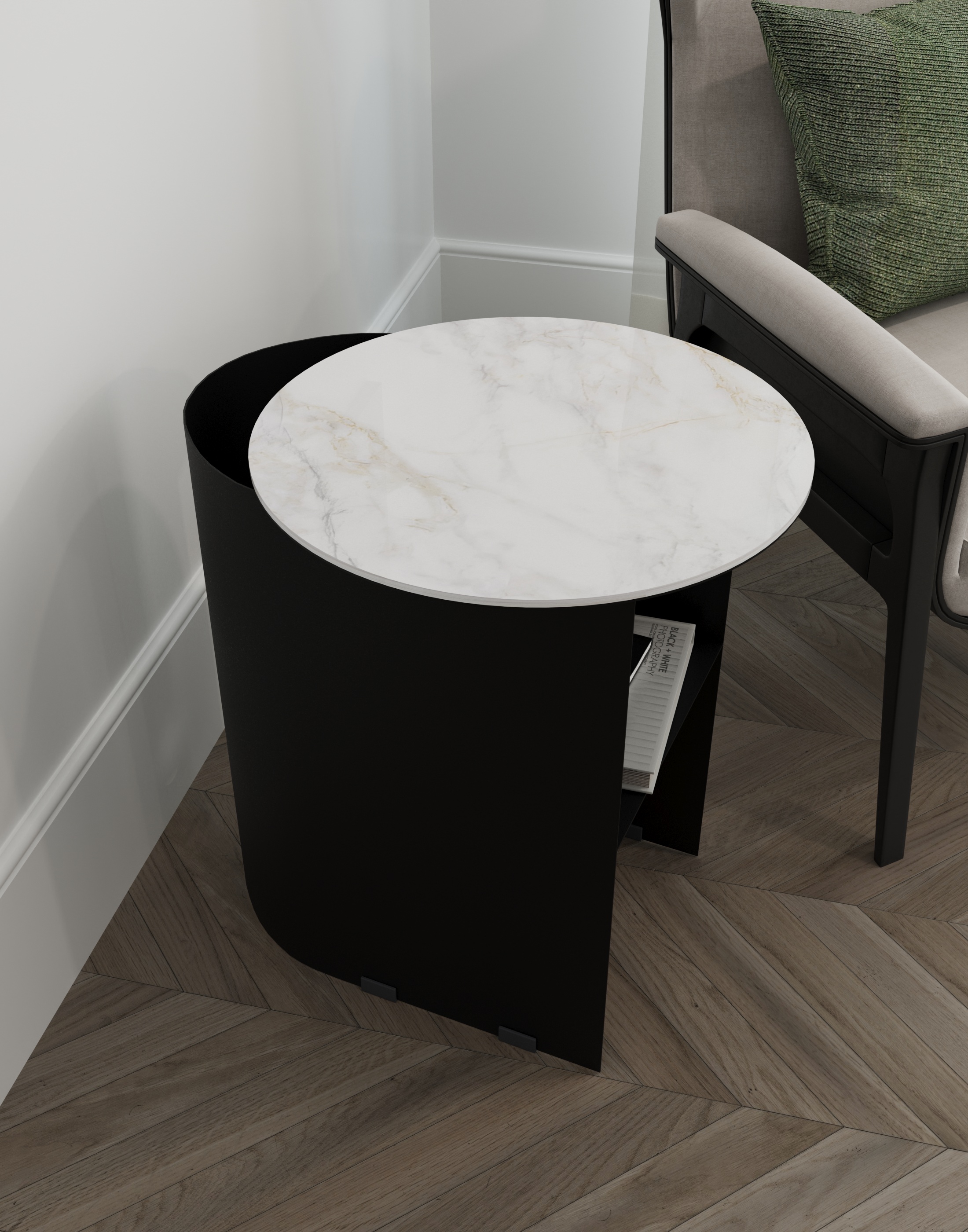 Стол журнальный SLINE Тоби лайт черный - фото 2