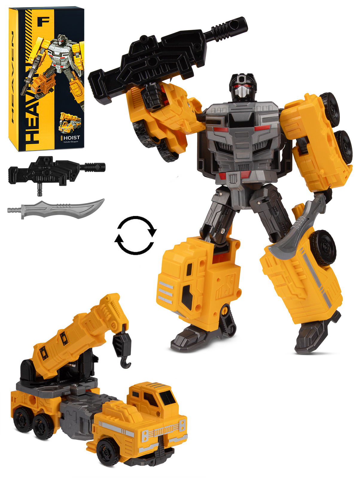 Автокран AUTODRIVE робот трансформер JB0214088 - фото 12