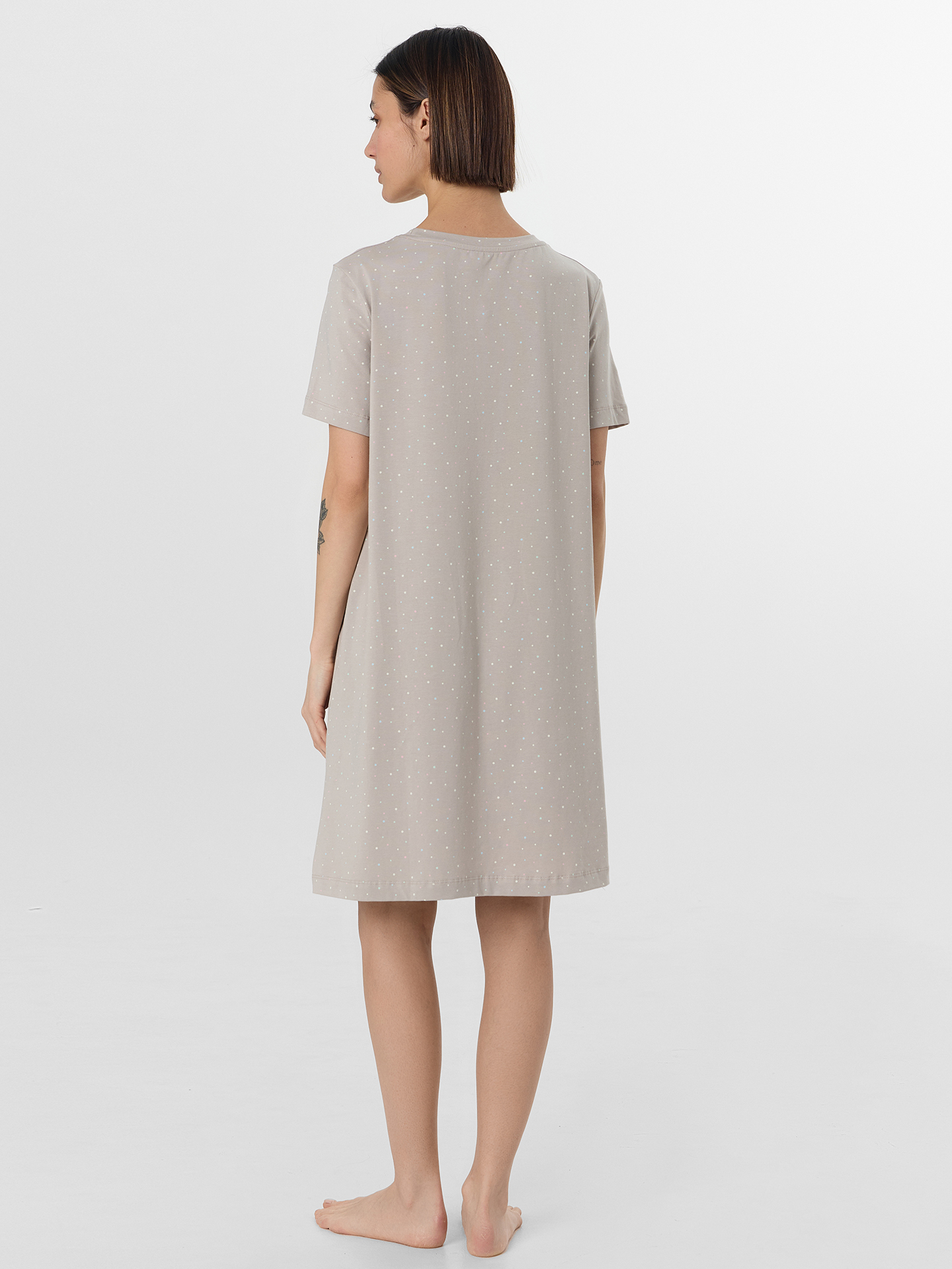 Сорочка ночная Mark Formelle (Марк Формэль) 572346/горошек на пепельном - фото 2