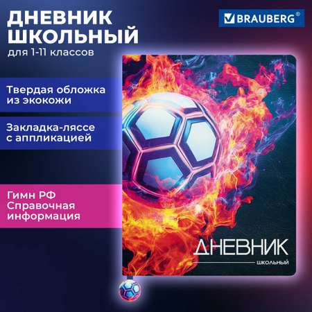 Дневник школьный Brauberg для мальчика 1-11 класс футбол
