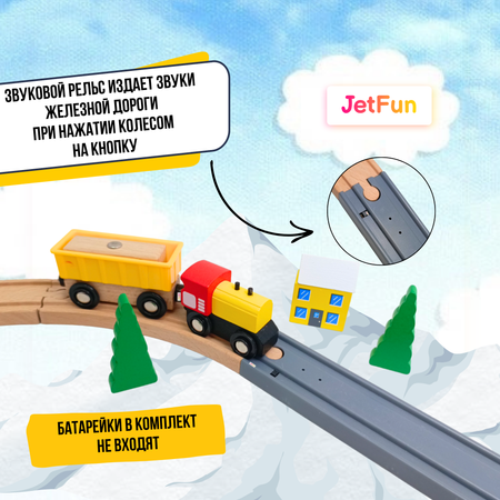 Конструктор JetFun Железная дорога деревянный