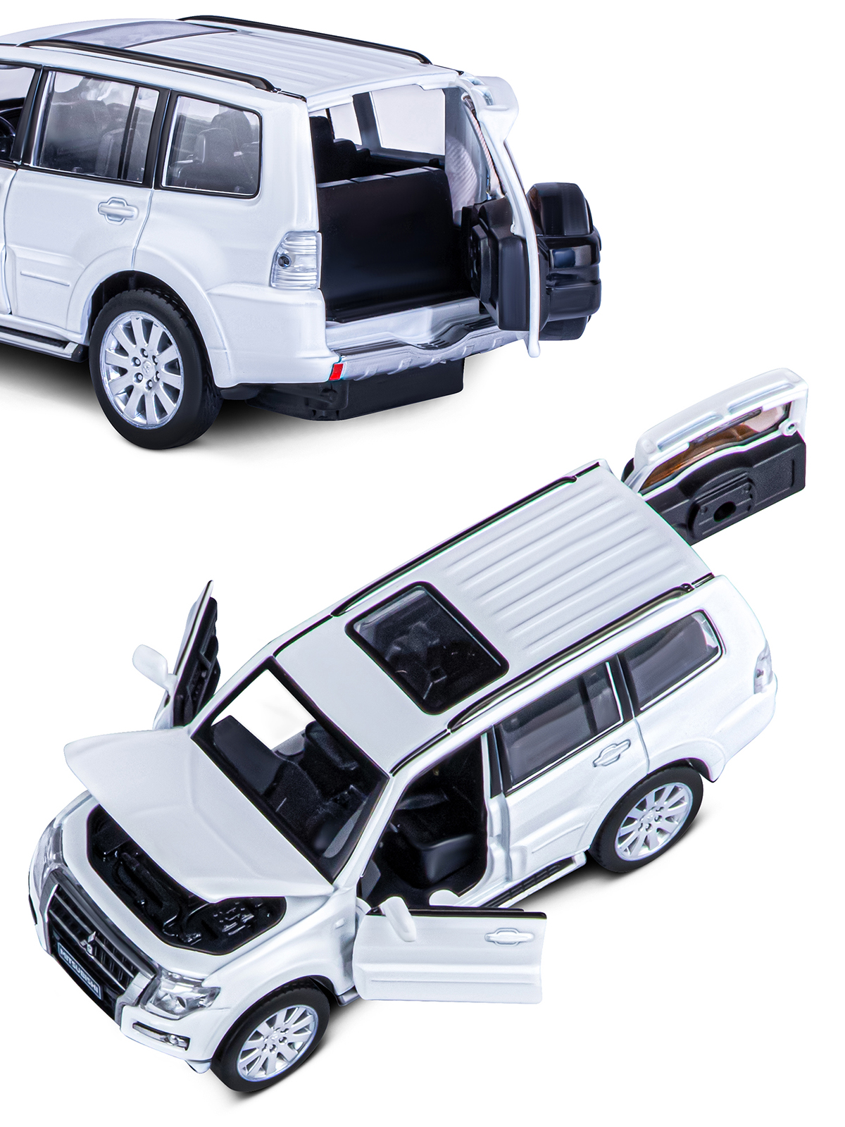 Внедорожник АВТОпанорама Mitsubishi Pajero 4WD Turbo 1:33 JB1251432 - фото 14