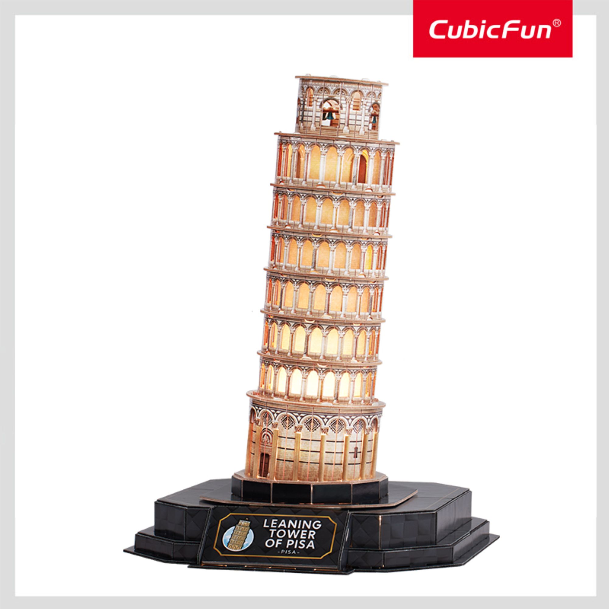 Пазл CubicFun Пизанская башня 42 детали LED 3D - фото 3