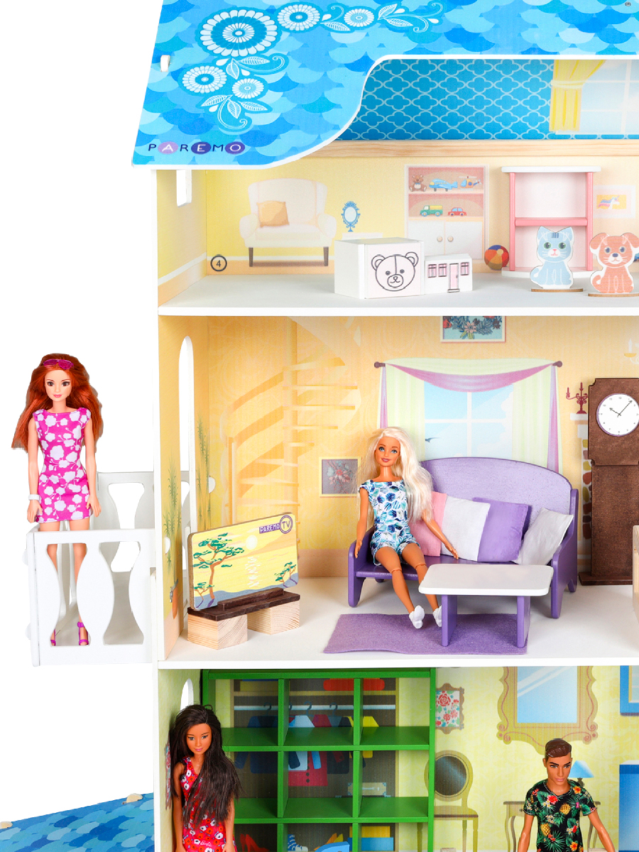 Домик для кукол PAREMO 135 см с мебелью PD316 - фото 14