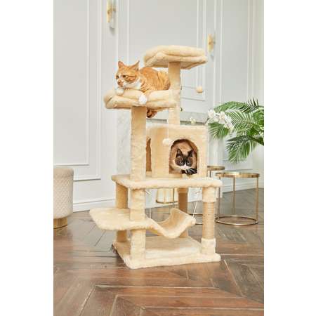 Игровой комплекс для кошек дом Pet БМФ Бежевый